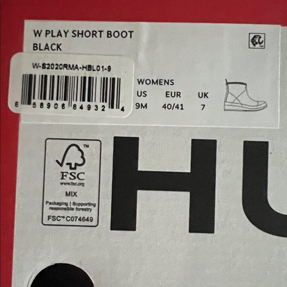 Hunter Women’s Play Black Short Boots Size 9 NWT - Picture 8 of 8